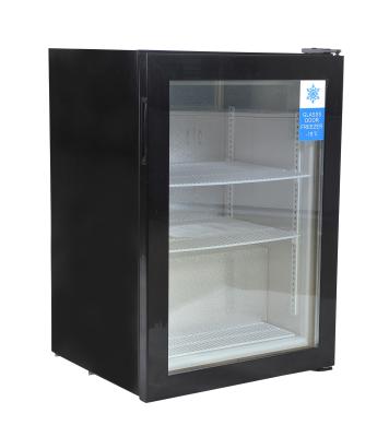 China 98L Glass Door Small Upright Tabletop Frost Free Mini Freezer SD98 for sale