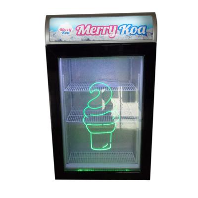 China 98L Glass Door Upright Mini hotel Bar Display Freezer,small refrigerator showcase SD98 with lightbox for sale