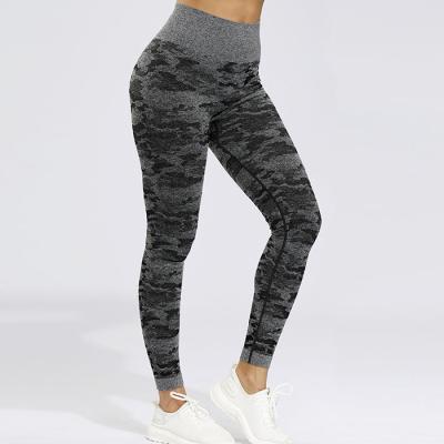 China Antibacterial Women Seamless Leggings Butt Lift Yoga Pants Camouflage Fitness Tights for sale