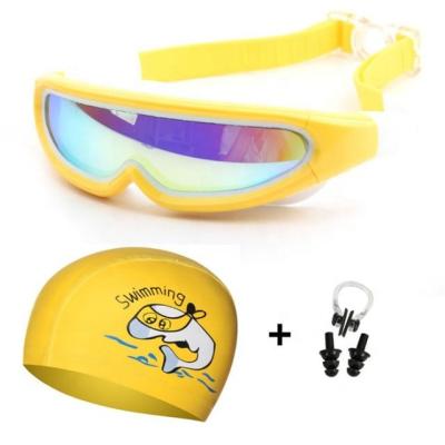 China Realsin Child Kids Swimming Glass Children Cartoon Swim Covers Ear Plug Professional Eyewear Waterproof Hat for sale