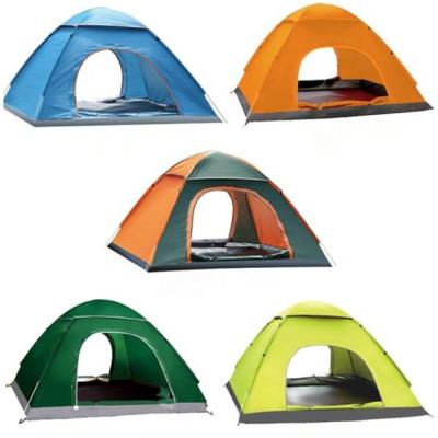 China Extended Type Realsin 3-4 Person Family Easy Automatic Outdoor Canvas Glamping Tent Waterproof Camping Tents for sale