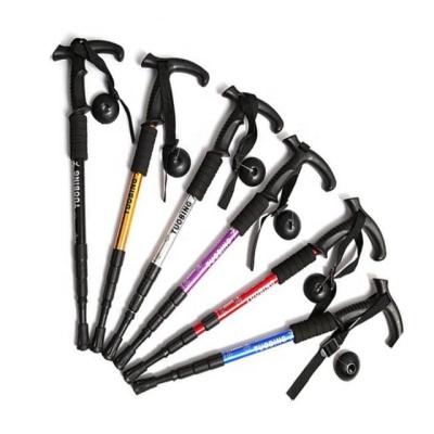 China Realsin Durable Retractable Trekking Pole Hiking Sticks OEM Moutain-Climb Walking Stick for sale