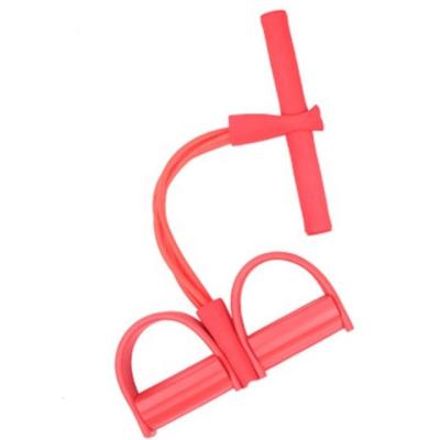 China Yoga Realsin Latex Tube Resistance Band Stretch Body Yoga Fitness Wall Pulley With Foam Elastic Handle for sale