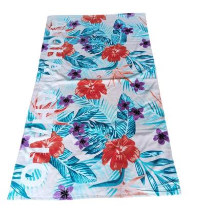 China Extra large thick beach towel custom flower pattern luxury cotton printed beach towel for sale