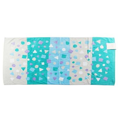 China Manufacturer Sells Quick-drying Children's 100% Cotton Reactive Printing Velvet Beach Towel for sale