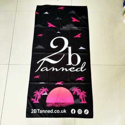 China New style eco friendly quick dry custom print microfiber terry custom beach towel with logo for sale