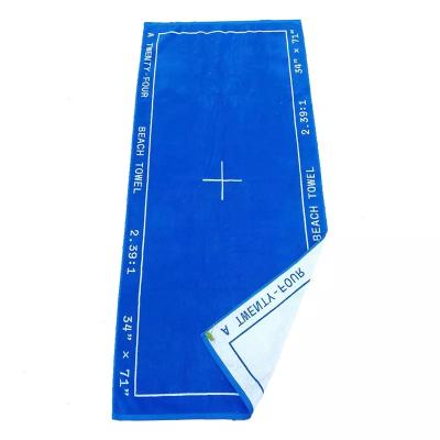 Chine Serviette 2025 de plage de jacquard de nouveau venu avec la serviette de plage à capuchon de microfiber de cercle de jeune mariée de logo de serviette faite sur commande de jacquard à vendre