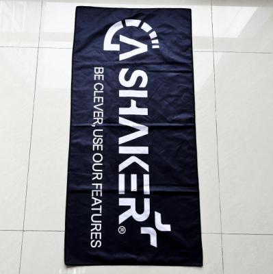 China Custom Printed Quick Dry Microfiber Suede beach towel with logo for sale