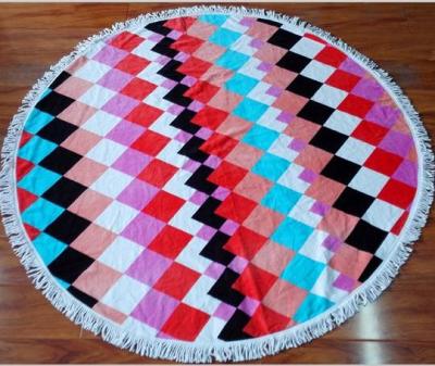 China ROUND BEACH TOWEL OEM DESIGN GSM400-500 160CM for sale