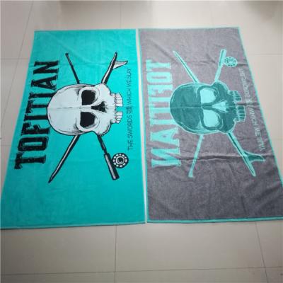 China High Quality 100% Cotton Luxury Heavy custom jacquard beach towel for sale