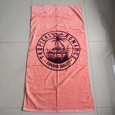 China wholesale  organic  quick dry  digital print beach towel one color palm tree beach towel cotton beach towel for sale