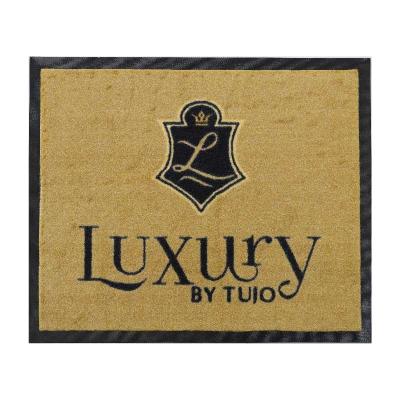 China Custom Entrance Reversible Trademark Mat For Retail Store Logo for sale