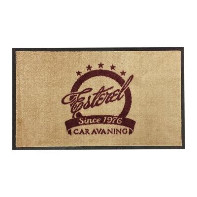 China Stain Resistant Custom Home Printed Flooring Logo Mats for sale