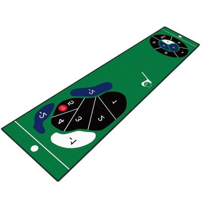 China Polyester Or Nylon Design Golf Training Aid Indoor Golf Putting Mat With Logo for sale