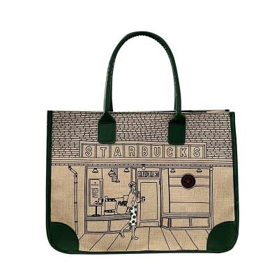 China All-match Canvas Style Women's Anti-theft Bag Women's Ins. Tote Bag High-end Large-Capacity Shoulder Bag for sale