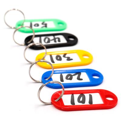 China Plastic Colorful Key Tag Plastic Key Chain Indicator for sale