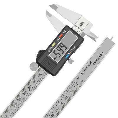 China 0-150mm Stainless Steel / Plastic LCD Digital Caliper 6 Inch Instrument Depth Gauge Tools 150 Mm 6 Inch for sale