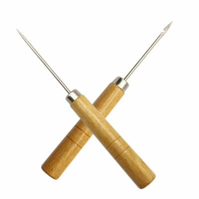 China Chinese Sewing Accessories Supply Making Tools For Making Hole Wooden Handle Awl TH-5665 for sale