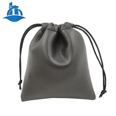 China Barrier factory directly sale black small drawstring waterproof PU jewelry pouch bag for sale