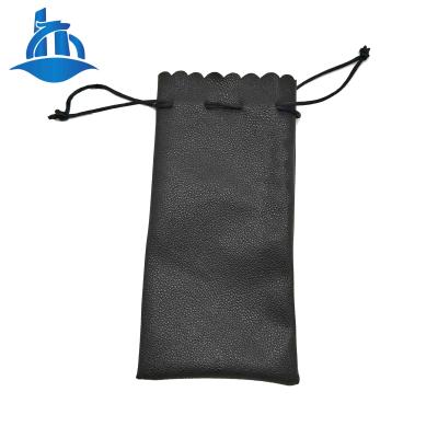 China Reusable factory customizes lychee PU pull-cord packaging bags with jewelry bottom lychee logo and lychee leather bag for sale