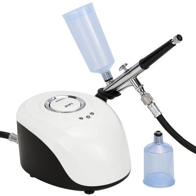 China Mini ABS Airbrush Compressor Manual Airbrush Compressor Oxygen Jet Oxygen Spray Machine Professional Wireless Nano Facial Makeup Machine for sale