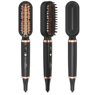 China Topto Arch Ionic Private Label One Step Hair Dryer Straigtening Hair Sweep 2 in1 Styling Brush Styler Hair Straightener Curler Brush for sale