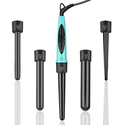 China Safety 5 in 1 High Quality Adjustable Detachable Iron Curling Automatic Hair Curler Sets for sale