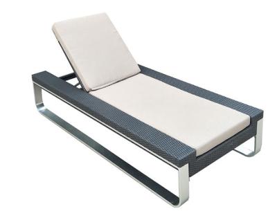 China Time Furniture Extra Large Chaise Lounge Deckchair Brushed Aluminum Sun Outdoor Sofas for sale