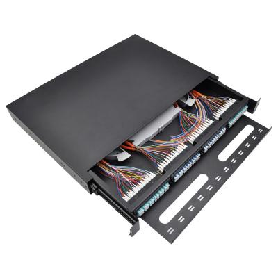 China LC 1U FTTH Terminal Box With Multimode OM3 Pigtails 1.2mm Aluminum for sale