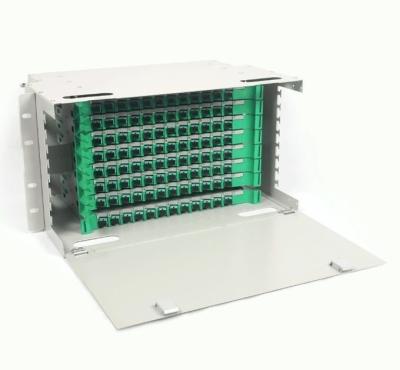 China 12/24/144 Port Fiber Splitter Distribution Box SC Simplex 6U FTTH FTTB for sale