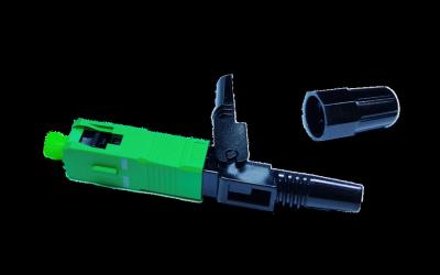 China Durable Fiber Optic Adapters Connectors Sc Apc Quick Connector ABS FTTX for sale