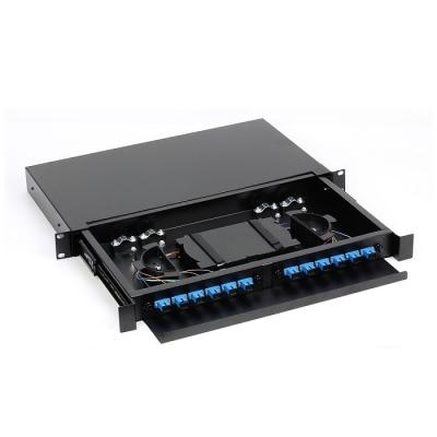 China Rack Mount Slidable Fiber Distribution Unit Ftth Junction Box for sale