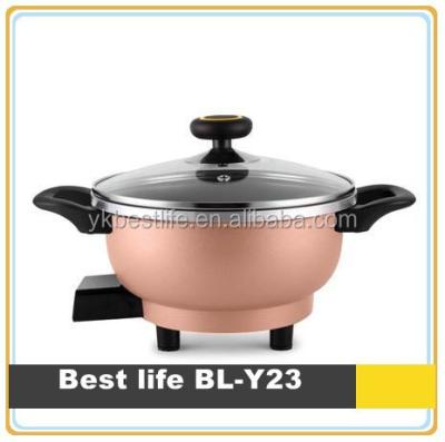 China Commercial Kitchen Round Electric Cooked Soup Hot Pot 23cm Mini for sale