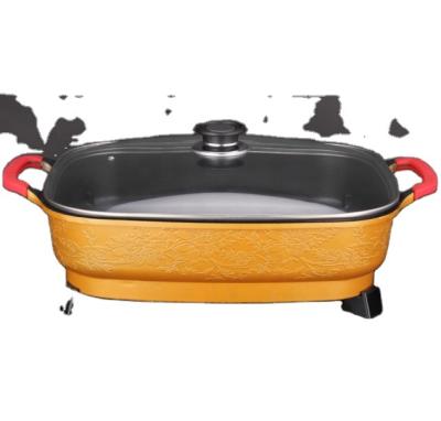 China Large Size Die-casting Aluminum Rectangular Electric Household Frying Pan And Pan for sale