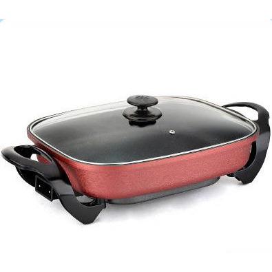 China Household Large Size Die-cast Aluminum Square Electric Hot Pan for sale