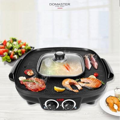 China Household 38cm Square Electric Grill and Boil in a Pot for sale