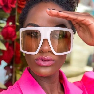 China Fashion Sunglasses Wholesale Newest Fashion Vintage Oversized Plastic Frame Big Square Sunglasses for Women and Men for sale