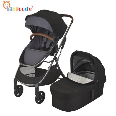 China 2021 factory wholesale luxury polyester 3 in 1 travel system baby stroller for sale