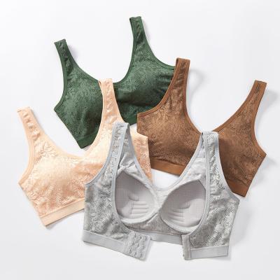 China Lift Up Wide Strap Underwear Antibacterial Backless Sexy Backless Sports Bralette Seamless Tube Bra Solid Color Camisole Lace Top Bra for sale