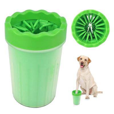 China Comfortable Pet Stored Dog Paw Washer Wash Muddy Paws Cup Silicone Paw Cleaner Cup For Dog for sale