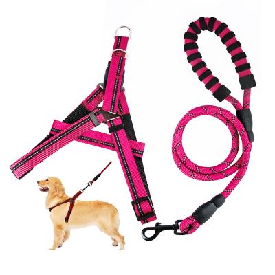 China Durable Reflective No Pull Dog Harness With Leash Set Pet Vest Harness For Outdoor Walking for sale