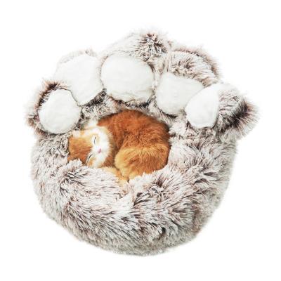 China High Quality Detachable Stuffed Pet Bed Paw Shaped Dog Cat Bed Plush Small Animals Pet Bed Mattress for sale