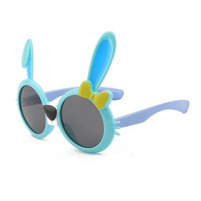 China 2021 Fashion Sunglasses Kids Star Cartoon Round Silica Gel Sunglasses Baby Boy Polarized Glasses Kids Summer Beach Vacation Outdoor Eyewear for sale