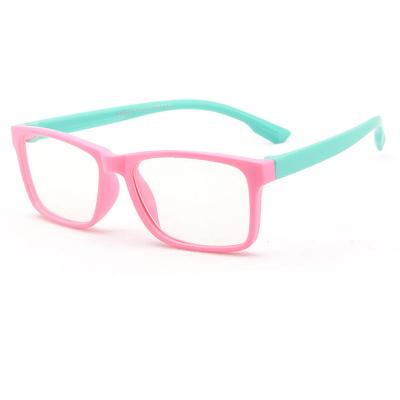 China anti blue ray Rectangle Glasses Kids Computer Glasses Eyewear Game Comfort Colored Clear Light Blue Anti-blue Eyesight for sale