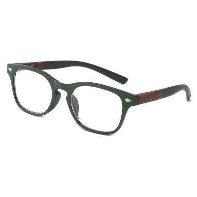 China Fashionable Optical Frame High Definition Visual Field Spring Leg Men Reading Glasses Business Shatterproof Glasses Retro for sale