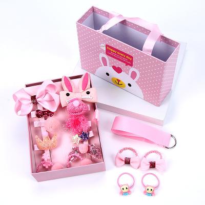 China 18pcs/set Gift Box Easy High End Package Custom Hair Clip Set Cute Hair Clip Princess Bow Accessories Kids Hair Clips Set Accessory for sale