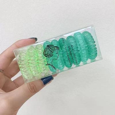 China 9pcs One Box Hair Scrunchies Beautiful Gradient Color 4cm Elastic Woman Hair Scrunchies Custom Wholesale High Quality Easy Girl for sale