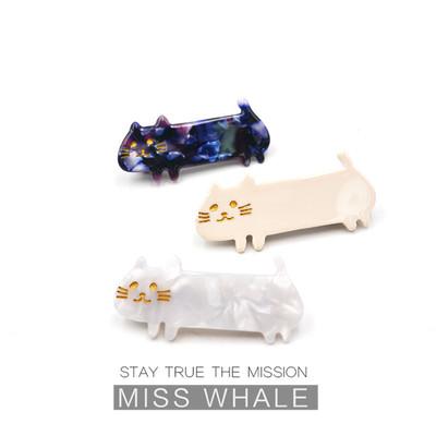 China 2021 Hot Selling INS Acetate Easy Claw Hair Cute And Sweet Japan Custom Kitty Hairpins Wholesale for sale