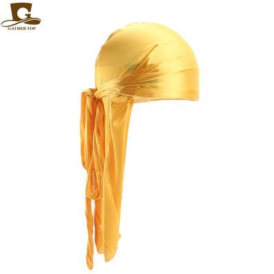 China 2021 Multifunctional Fashion Multifunctional Bandana Fake Silk Fabric Solid Color Turban Hat Pirate Hat Chemo Hat Wholesale Custom Hat for sale