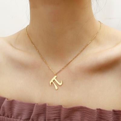 China FanYue Amazon easy product stainless steel rose greek gold letter jewelry 18k pvd high quality paror plated bead chain necklace for sale